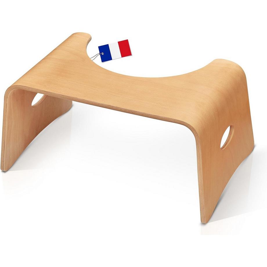 Well Care  Tabouret de toilette Bois laqué Nature 