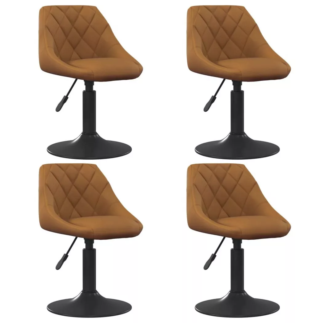 VidaXL - Chaise de salle à manger velours, One Size, Marron