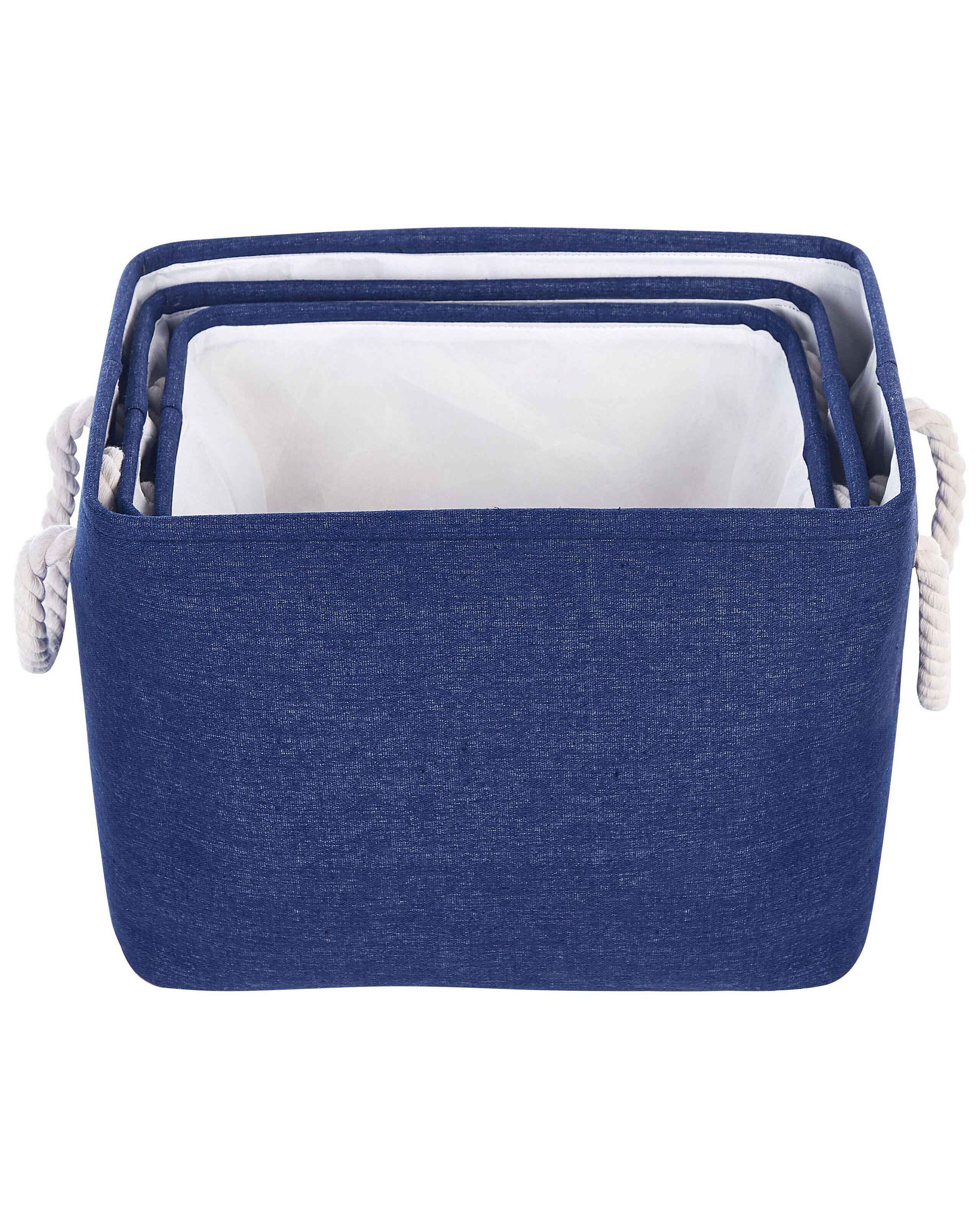 Beliani Lot de 3 paniers en Tissu Traditionnel DARQAB  