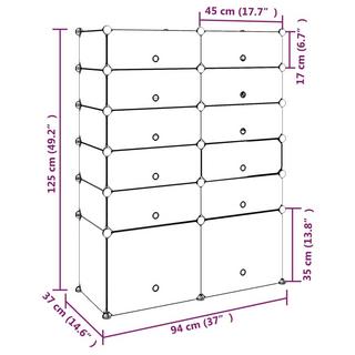 VidaXL scarpiera Polipropilene  