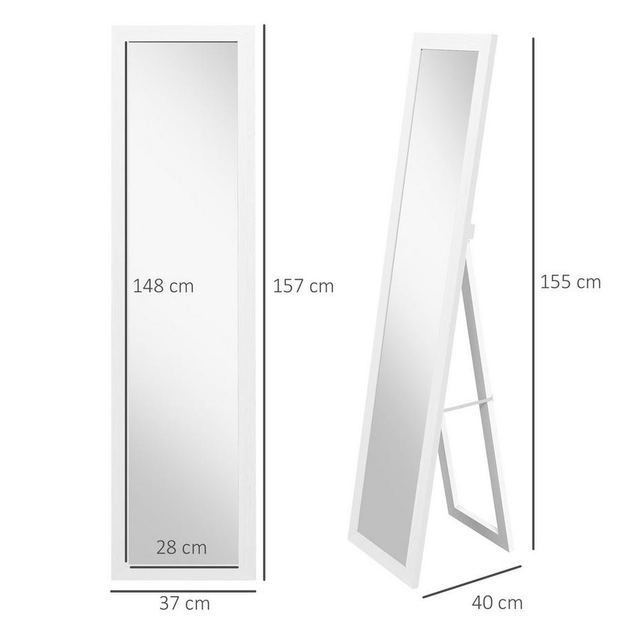 HOMCOM Miroir sur pied  