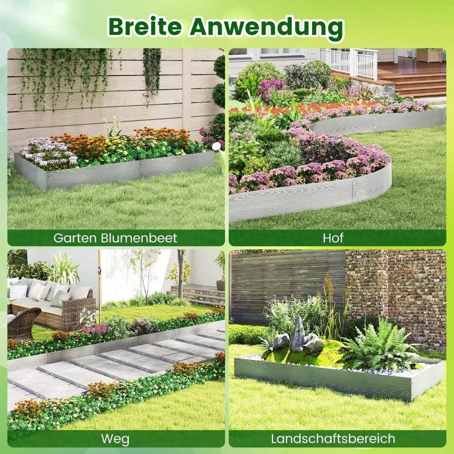 Northix Kit per bordatura da giardino, 6 pezzi in metallo  