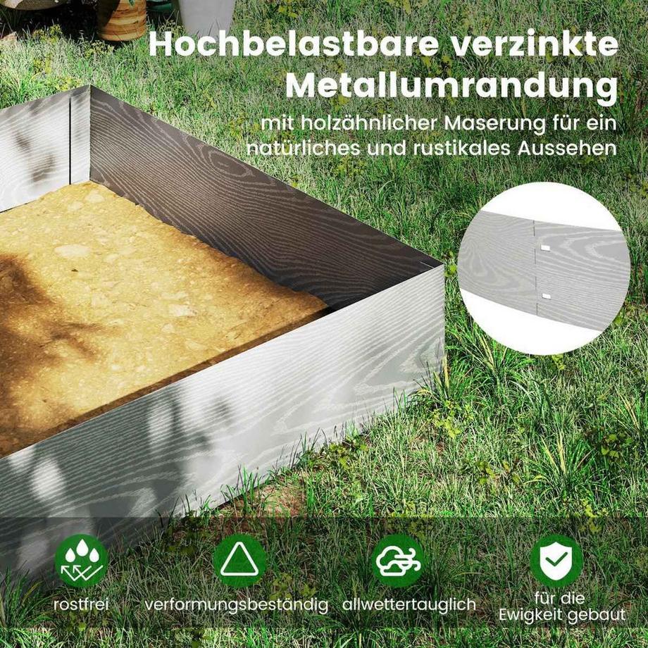 Northix Kit per bordatura da giardino, 6 pezzi in metallo  