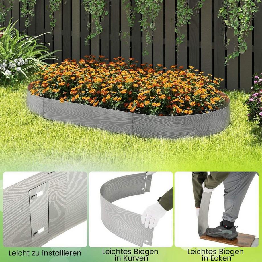 Northix Kit per bordatura da giardino, 6 pezzi in metallo  