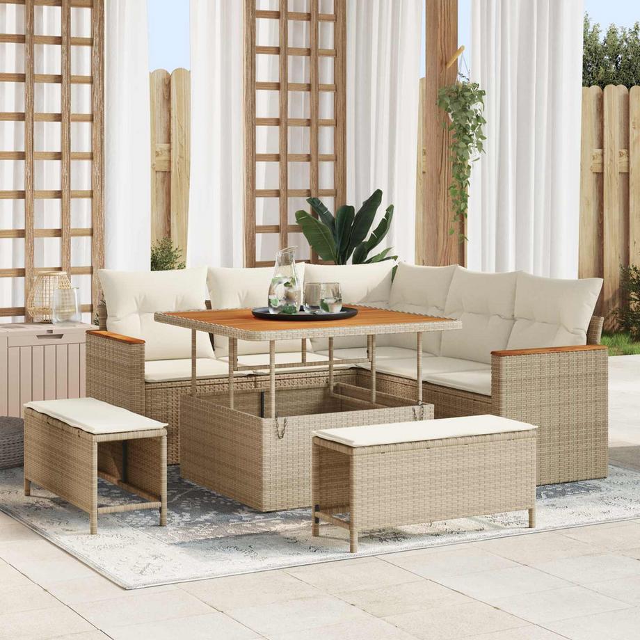 VidaXL Divano da giardino Polyrattan  