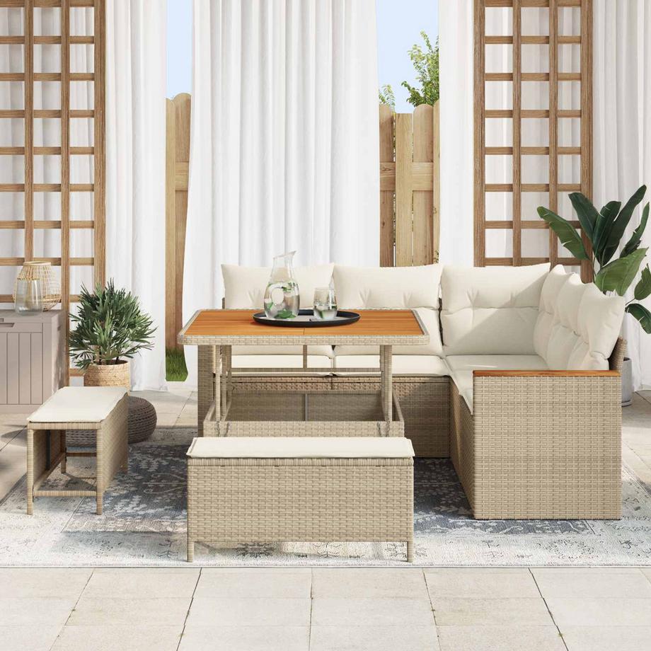 VidaXL Divano da giardino Polyrattan  