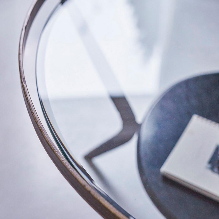 Tikamoon Couchtisch aus Marmor und Metall Ambre  