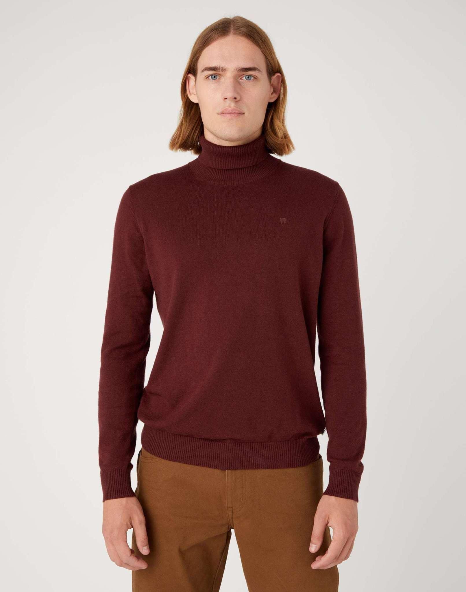 Image of Pullover Roll Neck Knit Herren Braun XL