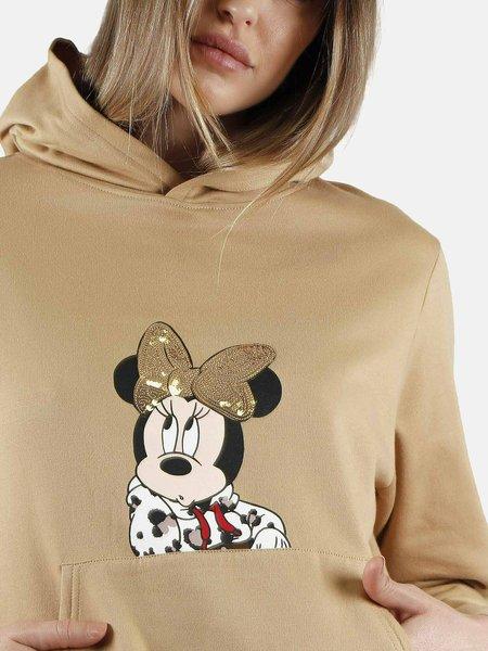 Admas  Completo pigiama pantaloni con cappuccio top Minnie Leopardo Disney 