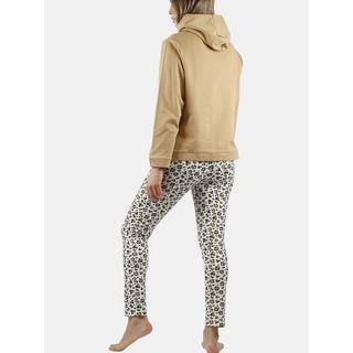 Admas  Completo pigiama pantaloni con cappuccio top Minnie Leopardo Disney 