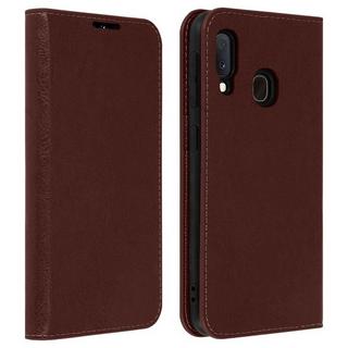 Avizar  Cover Echtleder Galaxy A20e Braun 