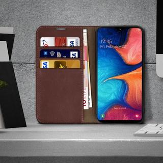 Avizar  Cover Echtleder Galaxy A20e Braun 