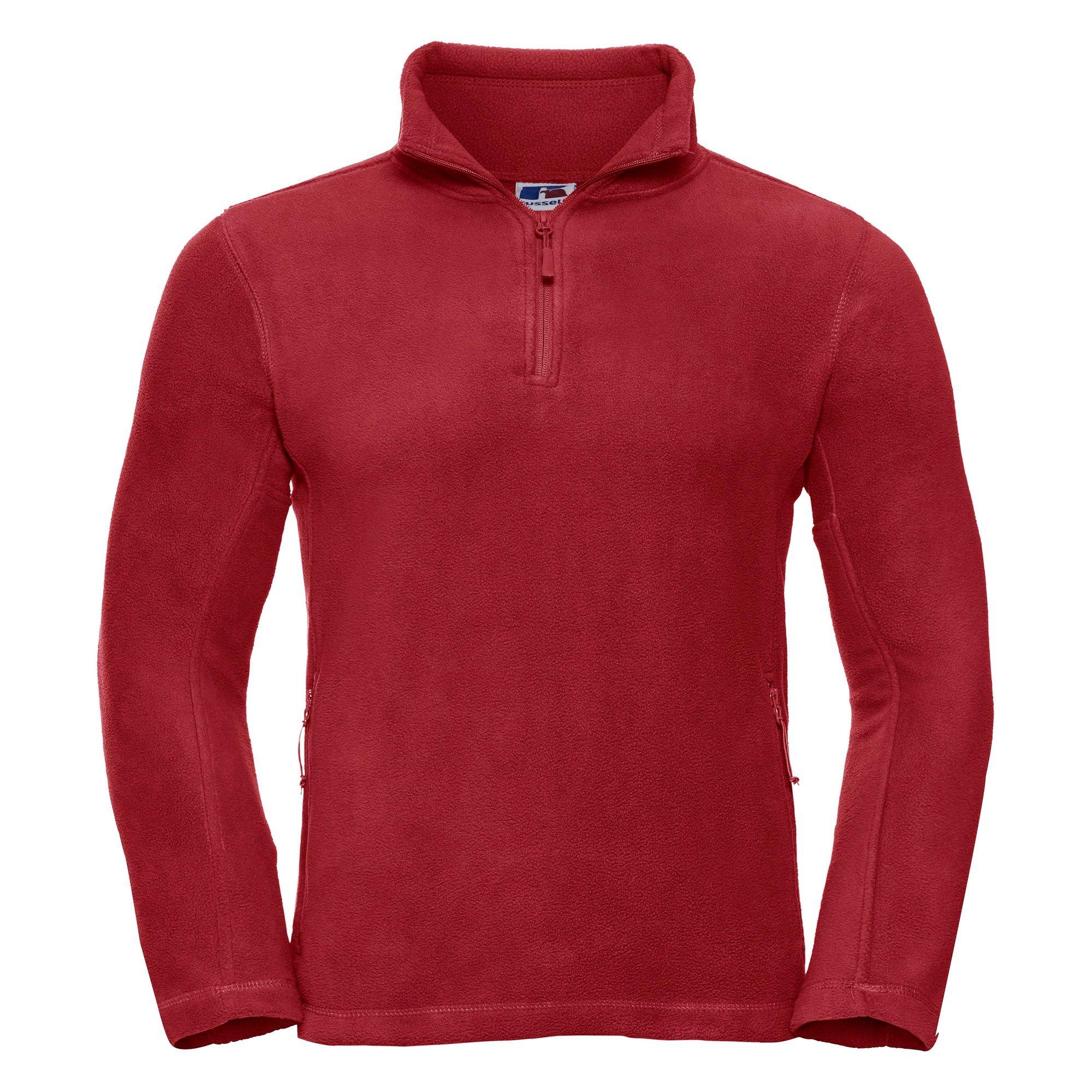 Image of Outdoor Fleecepullover Mit Reißverschluss Am Kragen Herren Rot Bunt XS