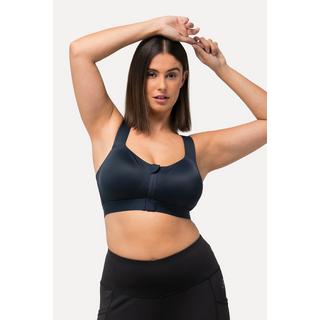 Ulla Popken  Reggiseno sportivo senza ferretto con zip e spalline incrociate 