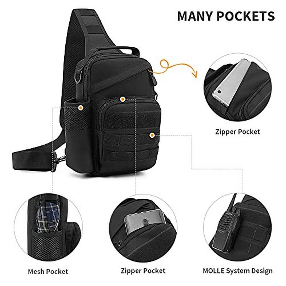 Only-bags.store Taktische Militär Brust Sling Umhängetasche  