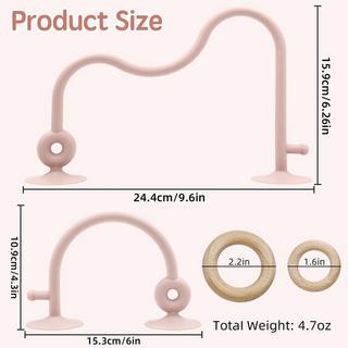 Activity-board  Beißring Babyspielzeug, Hochstuhl Silikon Beißspielzeug mit Saugnapf 