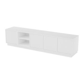 Vente-unique  Mobile TV sospeso con 4 ante e 2 nicchie in MDF Bianco - MEZULIA 