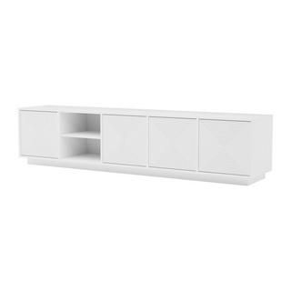 Vente-unique  Mobile TV sospeso con 4 ante e 2 nicchie in MDF Bianco - MEZULIA 