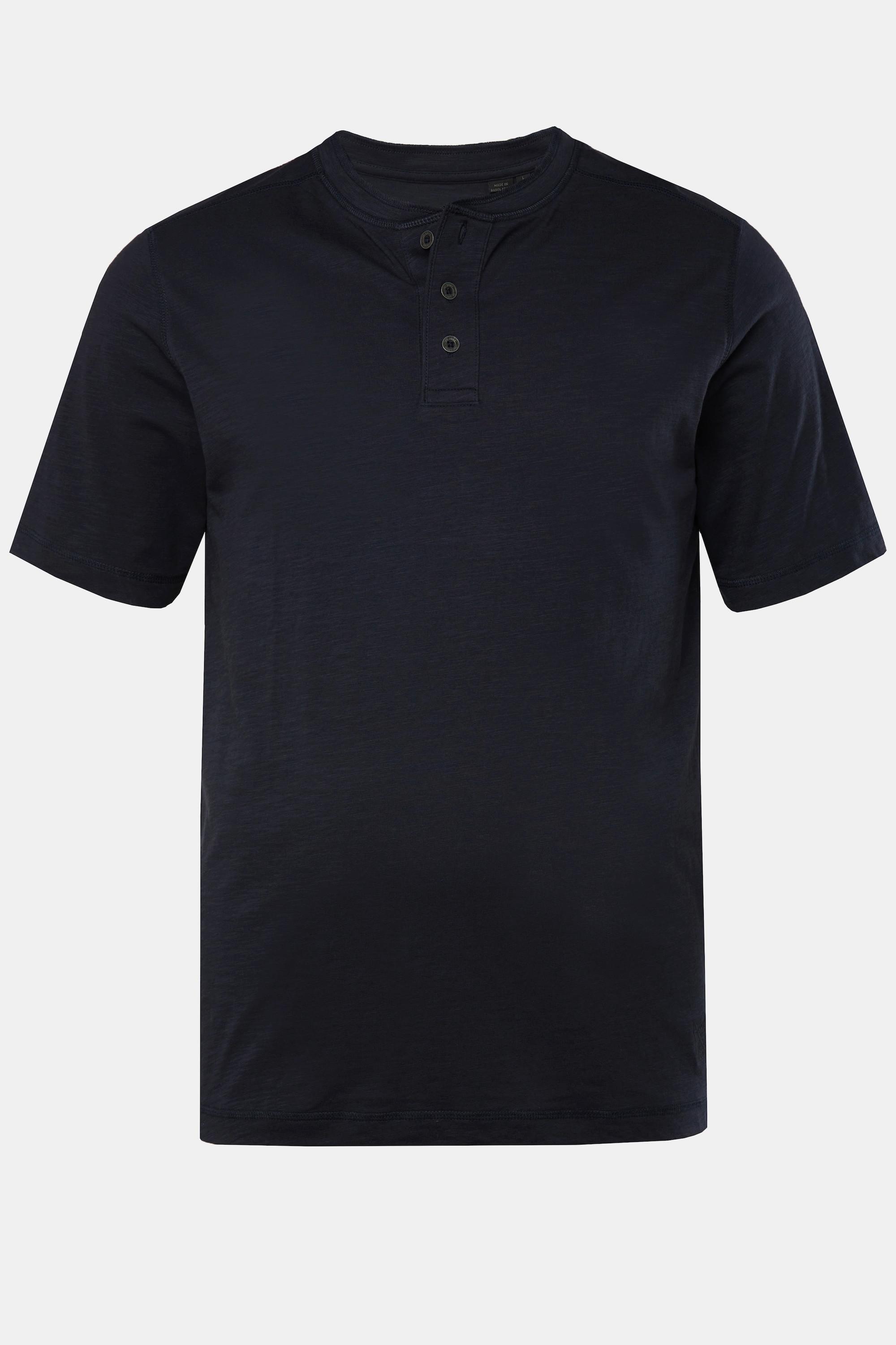 JP1880  T-shirt Henley à manches courtes. Col rond et patte de boutonnage - jusqu'au 8 XL 