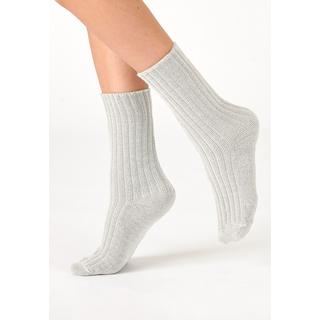 Damart  Rippstrick-Socken aus Thermolactyl-Bouclé. 