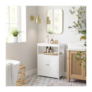 Calicosy Mobile da bagno bianco 2 ante e 1 nicchia - L60 x H80cm  