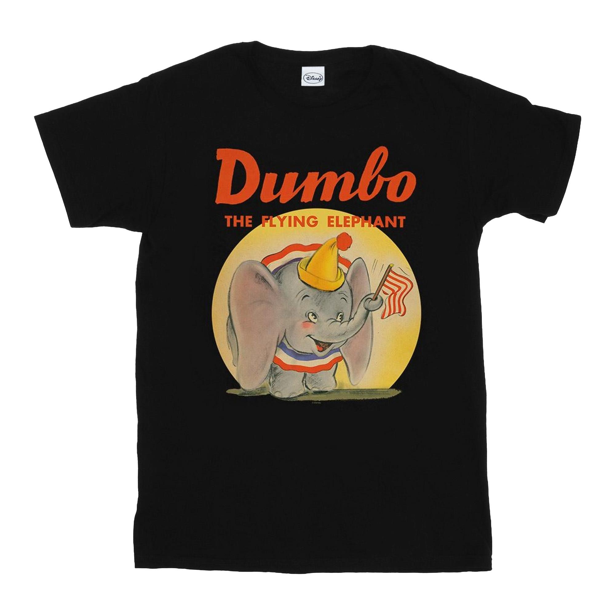 Image of Dumbo Flying Elephant Tshirt Unisex Schwarz 152-158
