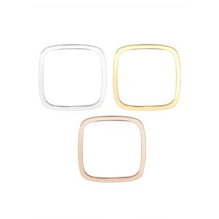 Elli  Ring Tri-Color Statement Vierecks-Ringset 