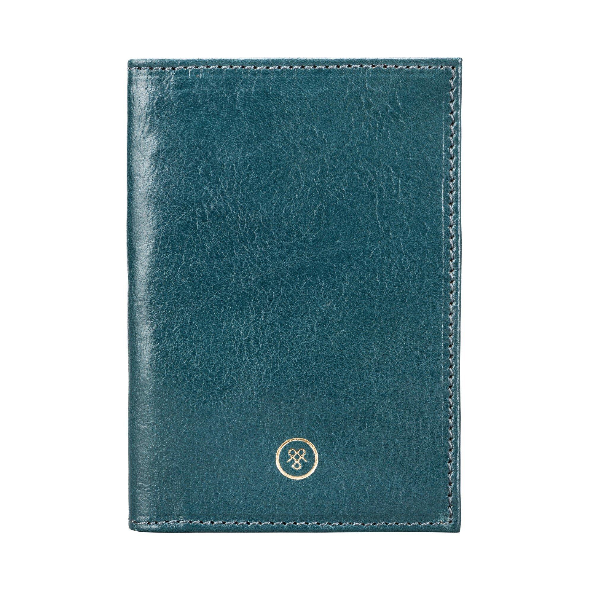 Image of Prato - Leder Passhülle Damen Petroleumblau ONE SIZE