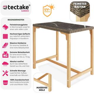 Tectake Rattan Bartisch Kutina 96x65x100cm  