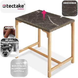 Tectake Tavolo da bar in rattan Kutina 96 x 65 x 100 cm  