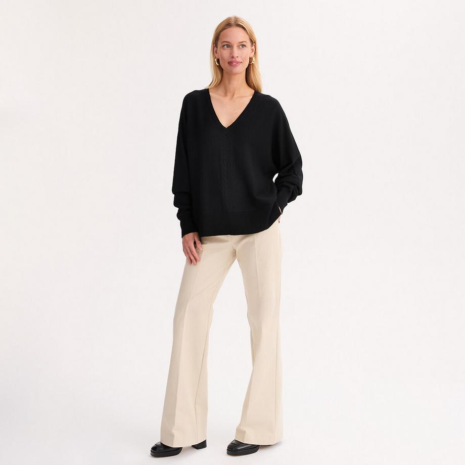 La Redoute Collections Maglione scollo a V in maglia fine  