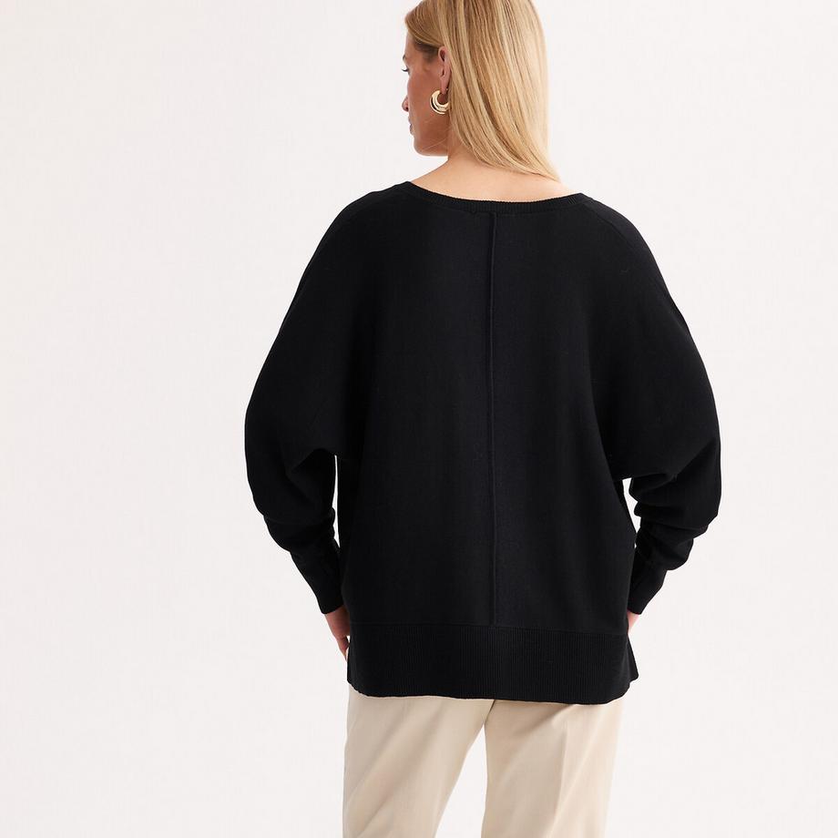 La Redoute Collections Maglione scollo a V in maglia fine  