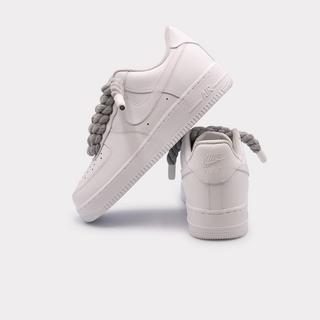 NIKE  Air Force 1 White - Rope Lace Grey 