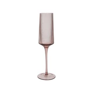 Beliani Champagnerflöten im 4er Set aus Glas Retro AMETHYST  