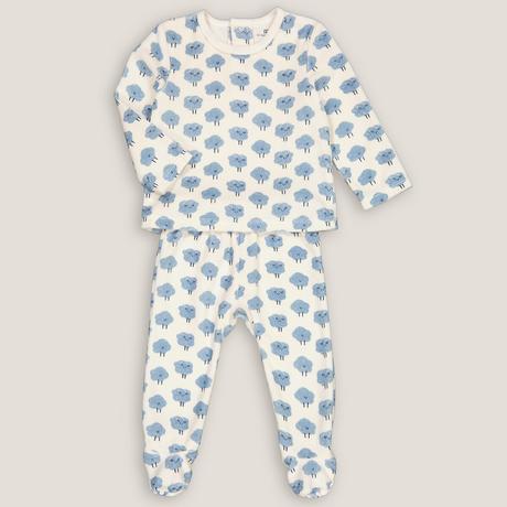 La Redoute Collections  Pyjama 2 pièces à pieds en velours 