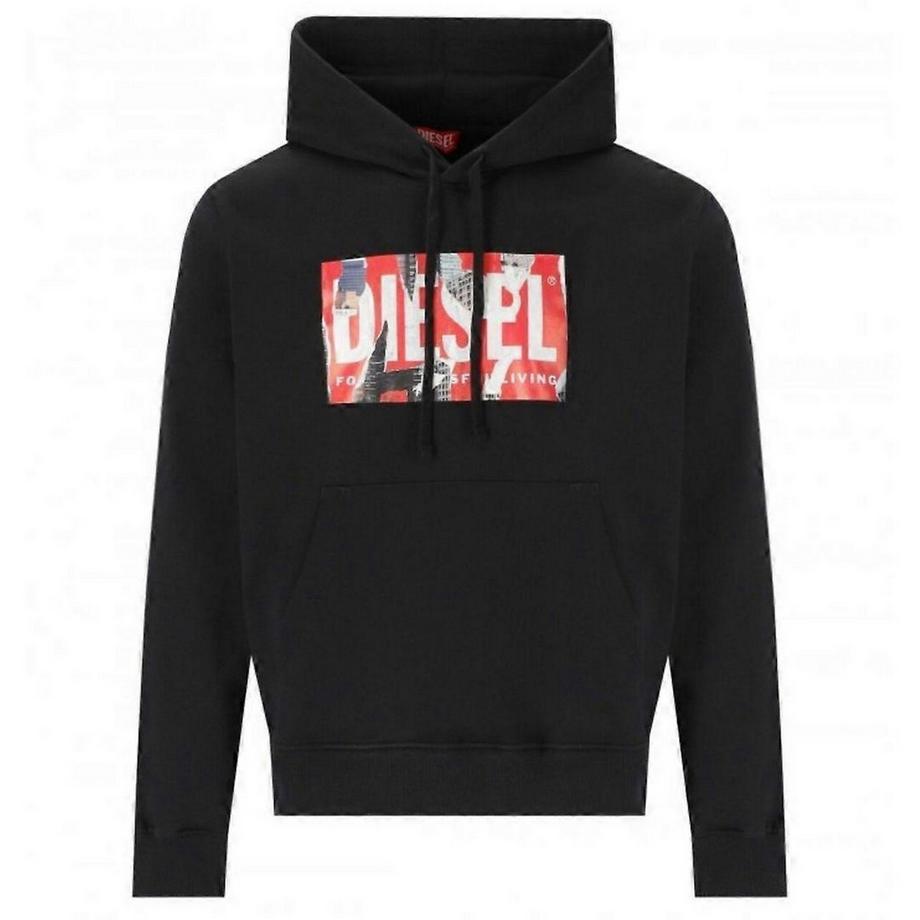 DIESEL Kapuzenpullover Logo Zerrissen  