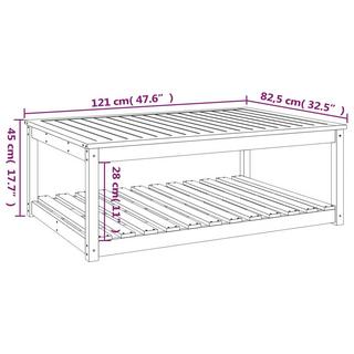 VidaXL Table de jardin bois de pin  