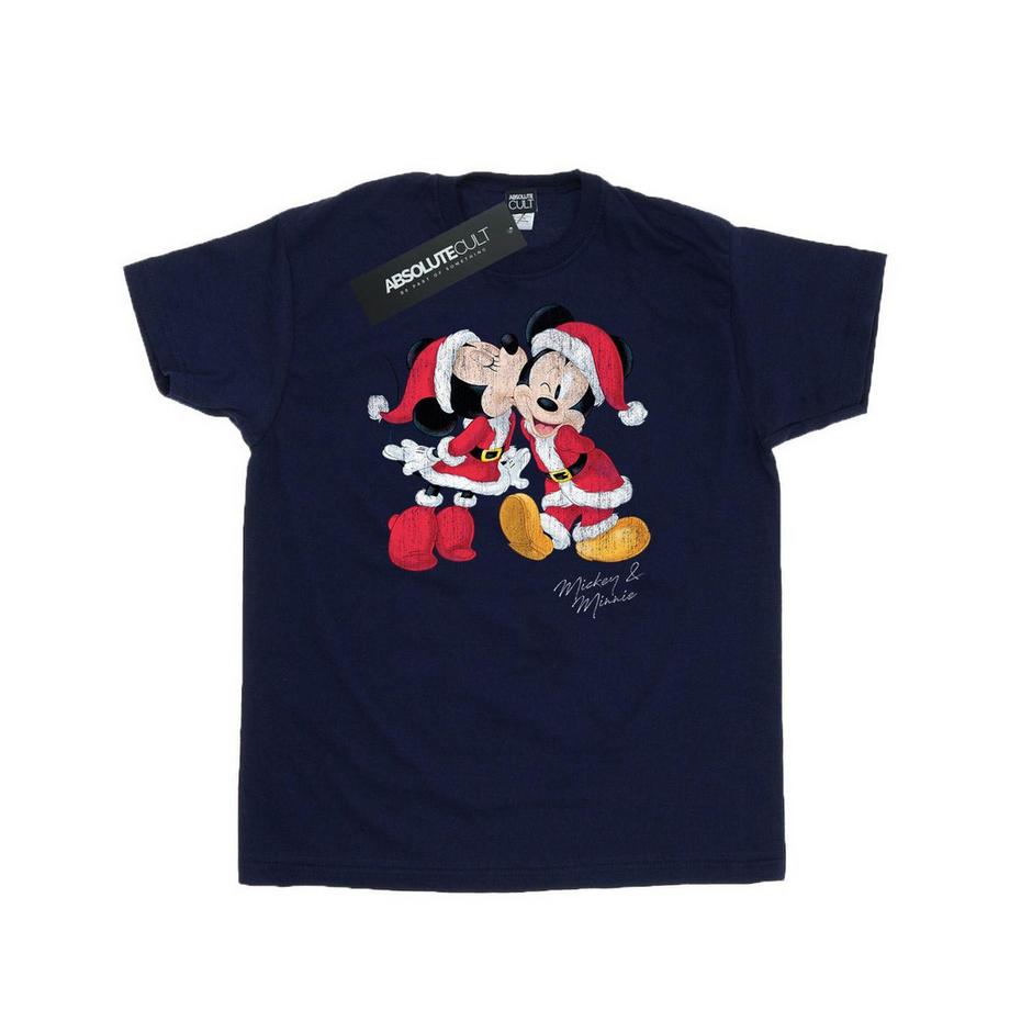 Disney Mickey und Minnie Weihnachtskuss T-Shirt  