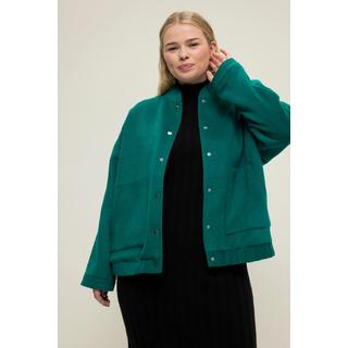 Studio Untold  Blouson, oversized, lainage, encolure style veste Teddy, ourlet élastique 