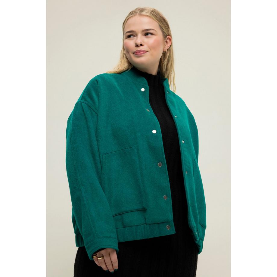 Studio Untold Blouson Oversized Effet Laine Col Teddy  