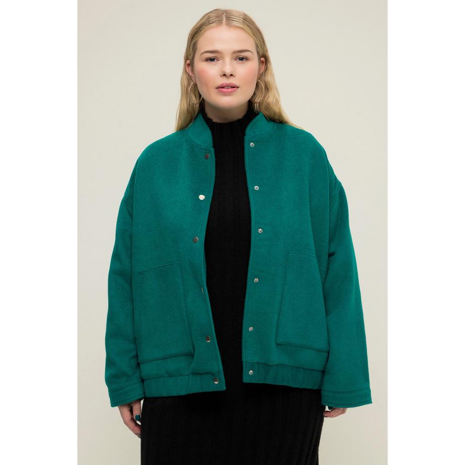 Studio Untold Blouson Oversized Effet Laine Col Teddy  