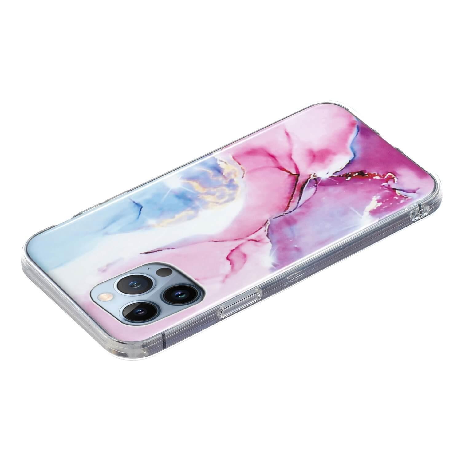 Cover-Discount  iPhone 14 Pro Max - Custodia in gomma Pink Marble 