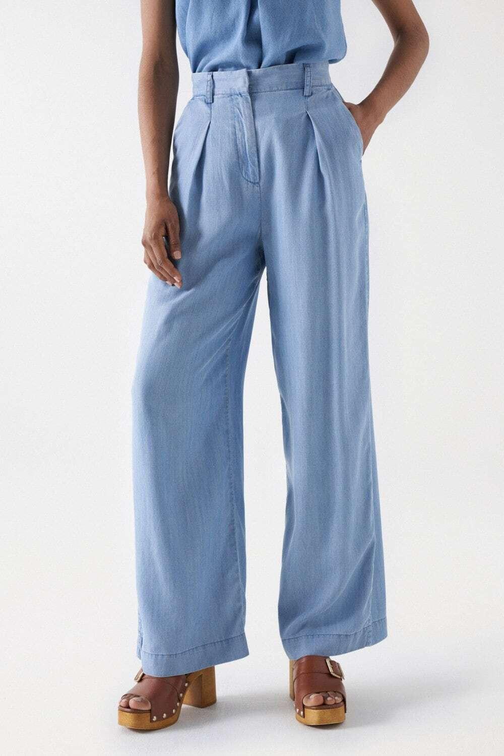 Image of Jeans Palazzo In Lightdenim Damen Hellblau XS
