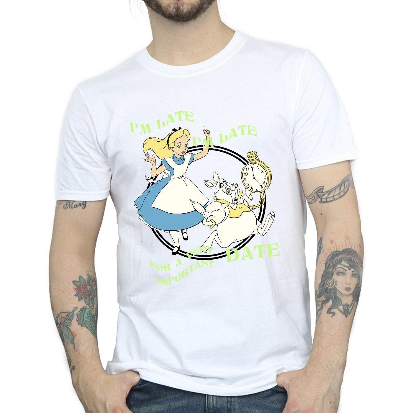 Disney  Tshirt ALICE IN WONDERLAND I'M LATE 