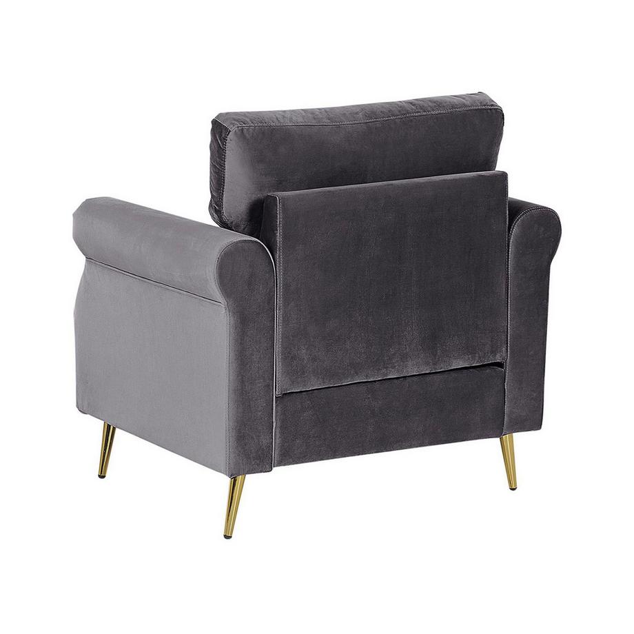 Beliani Fauteuil en Velours Rétro VIETAS  