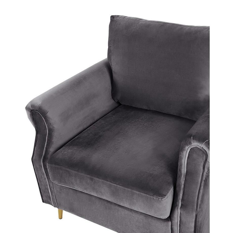 Beliani Fauteuil en Velours Rétro VIETAS  