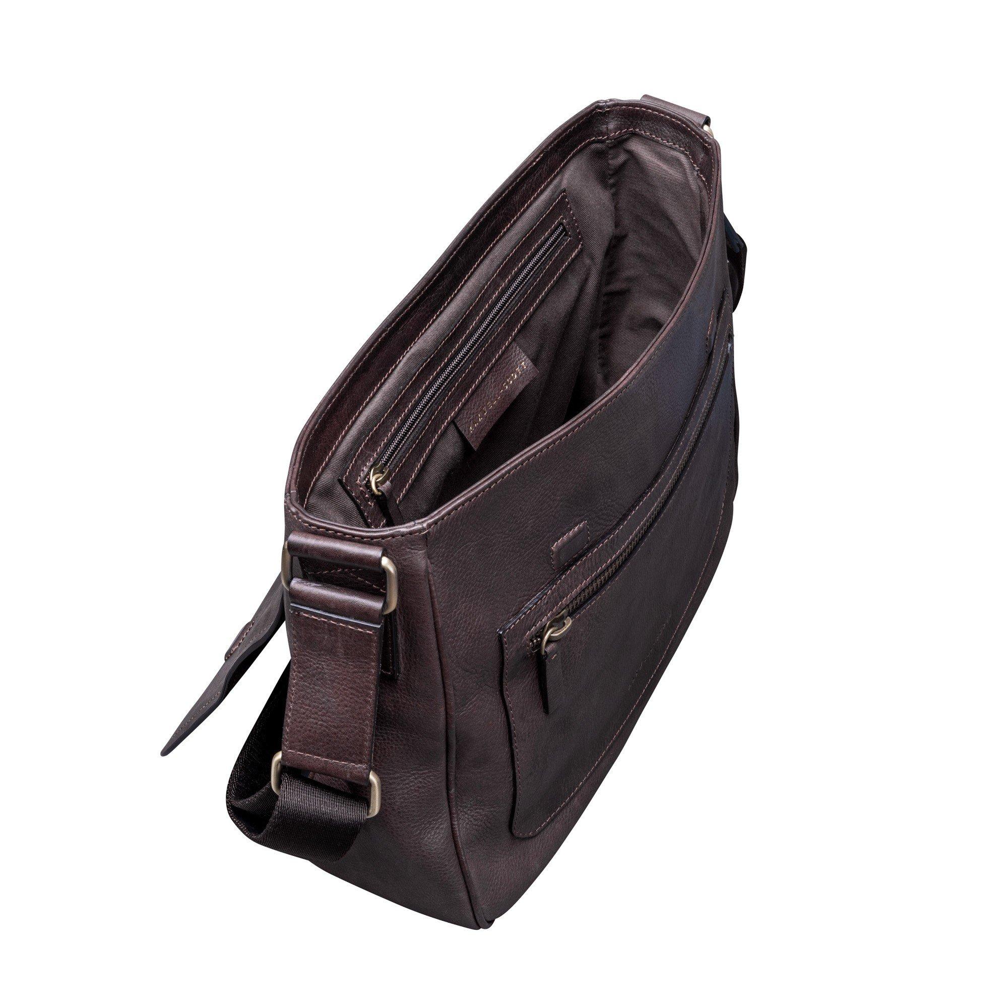 Maxwell Scott Livorno - weiche  Leder Schultertasche  