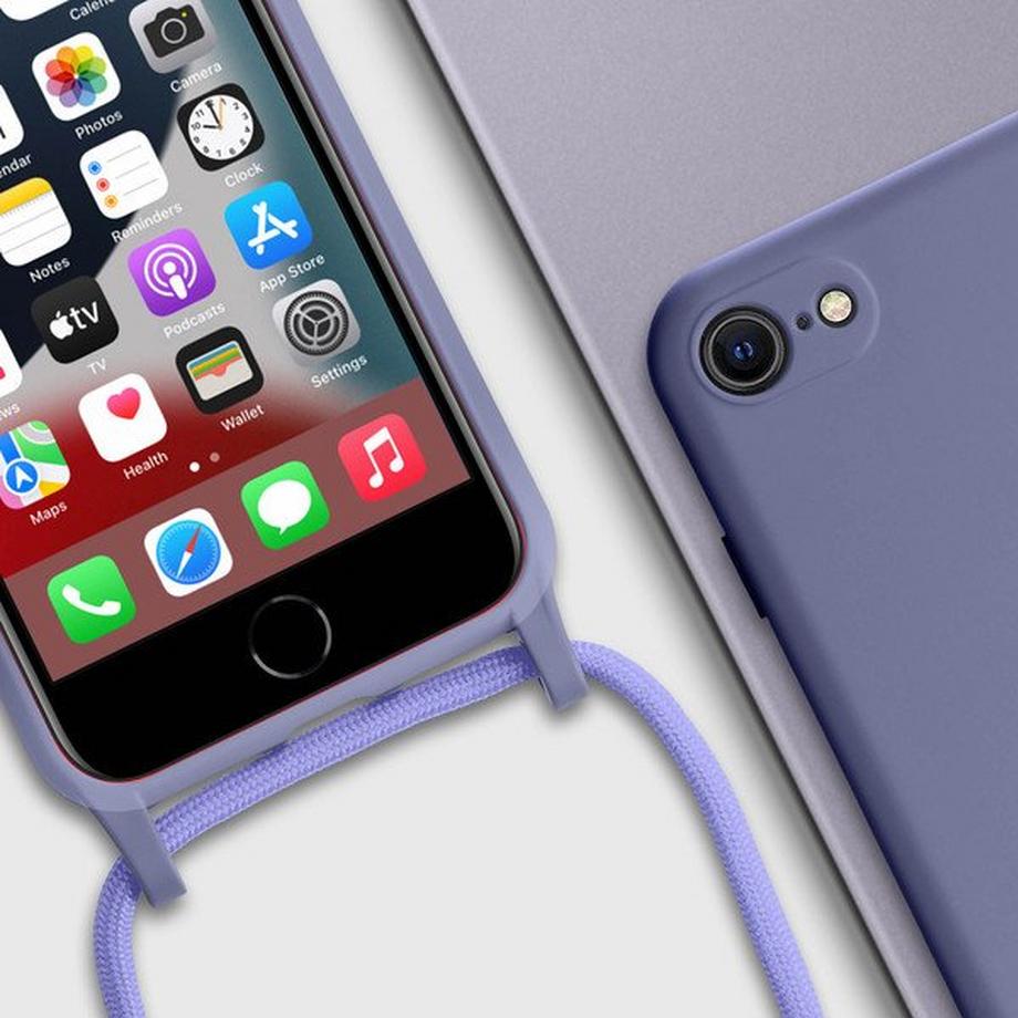 Avizar  Coque cordon iPhone SE 2022, 2020, 8, 7 