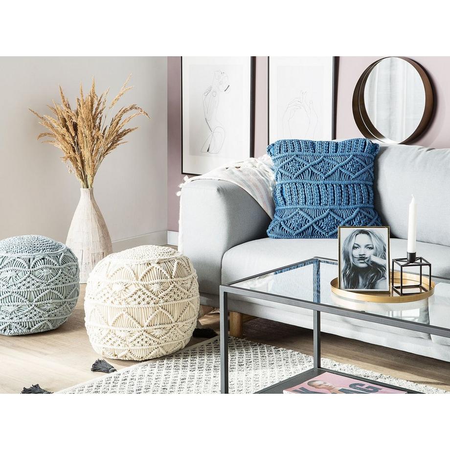 Beliani Dekokissen 2er Set aus Baumwolle Boho KARATAS  