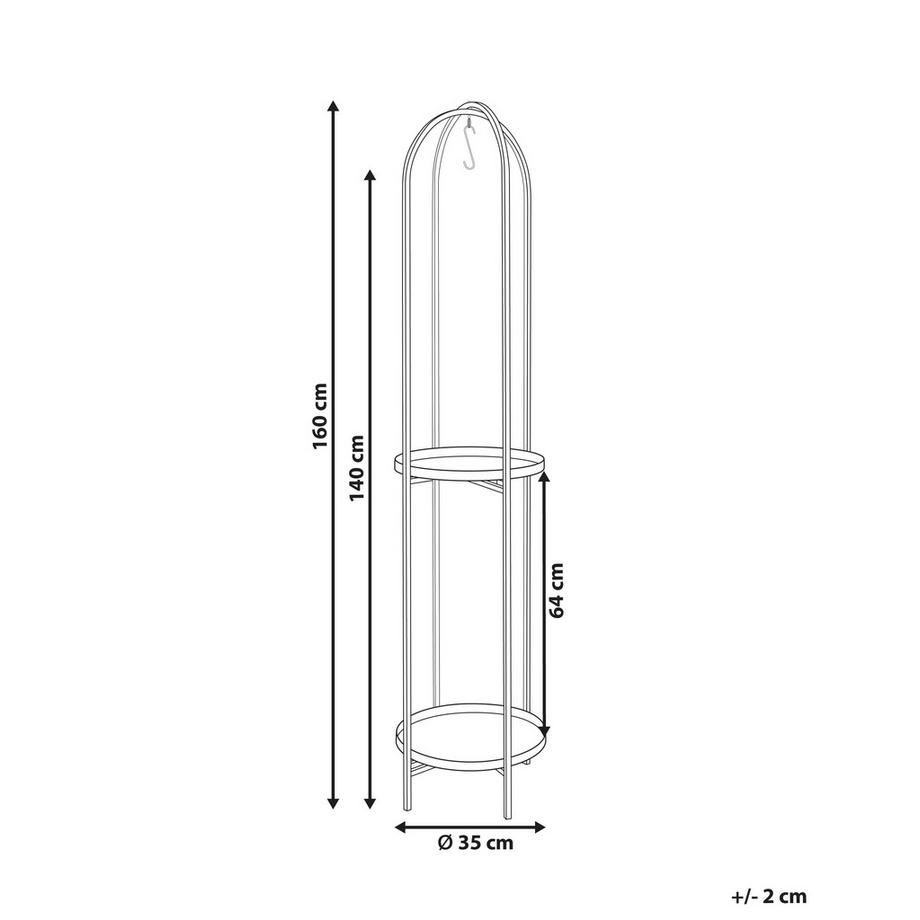 Beliani Supporto per vasi en Ferro  TAMARIX  